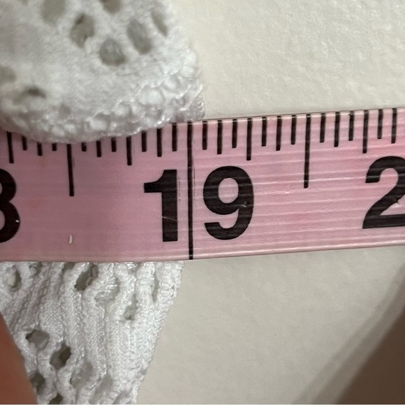 prAna Luiza Swimsuit Cover-Up Hooded Tunic White Chevron Pocket Size Small - Picture 8 of 10